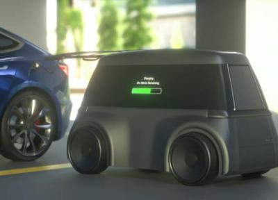 رباتی که خودرو را در پارکینگ شارژ می نماید